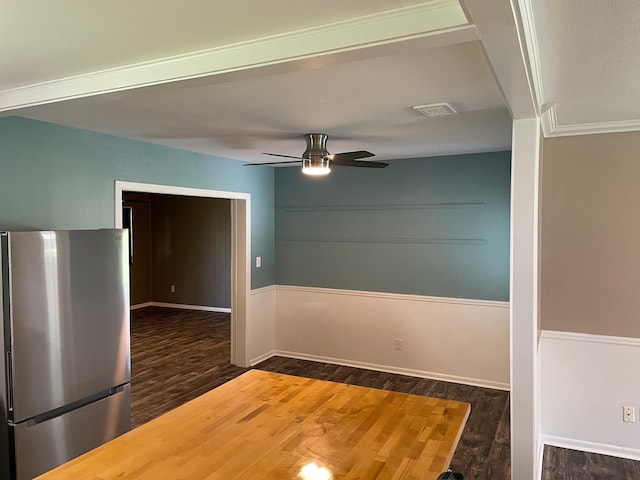 320 Lancaster Dr, Tallahassee, FL 32304 - empty room featuring wood finished floors, a ceiling fan, visible vents, and baseboards