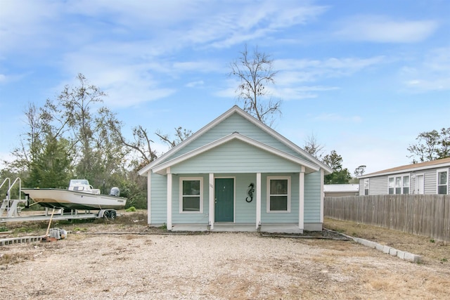 bungalow-style house featuring covered porch