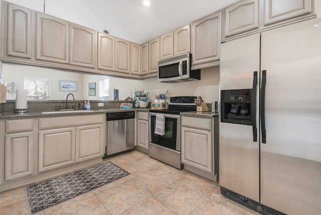 kitchen featuring sink and appliances with stainless steel finishes