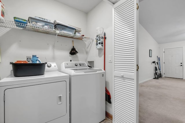 1188 High Rd, Tallahassee, FL 32303 - washroom with washer and dryer and light carpet