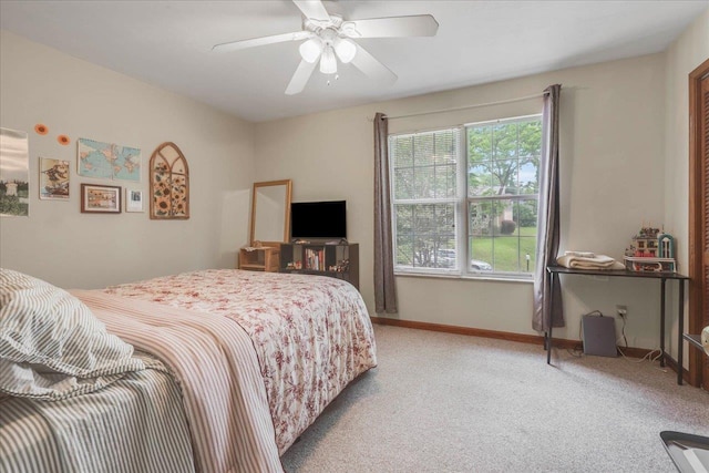 1334 Jackson St, Tallahassee, FL 32303 - carpeted bedroom featuring baseboards and ceiling fan