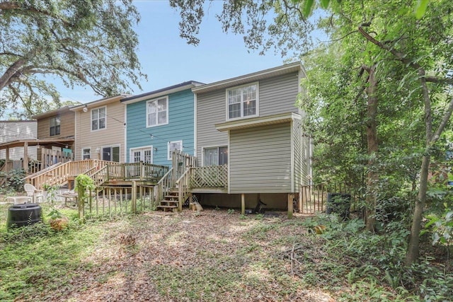 1334 Jackson St, Tallahassee, FL 32303 - rear view of property with a deck and stairs