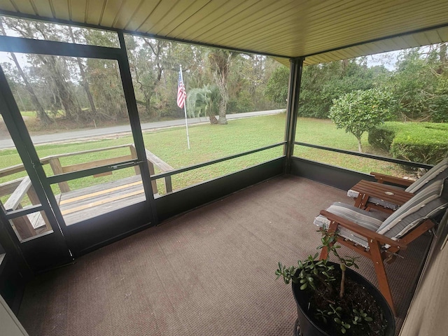 view of sunroom