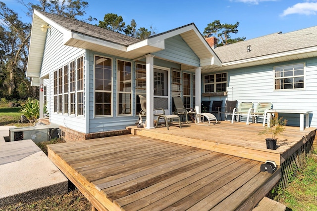 view of wooden deck