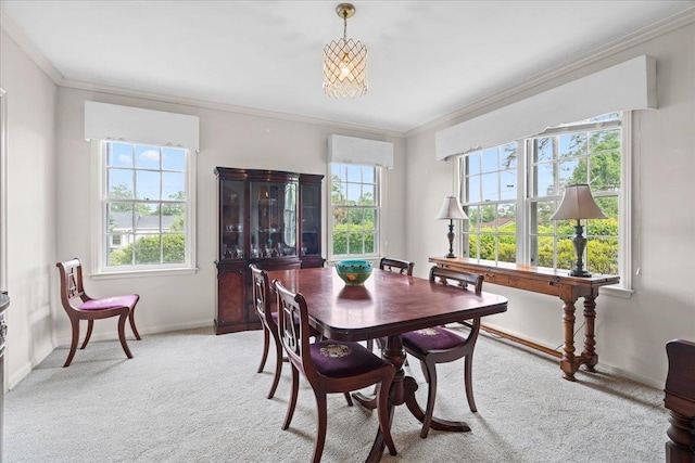 921 Forest Dr, Quincy, FL 32351 - carpeted dining space featuring ornamental molding
