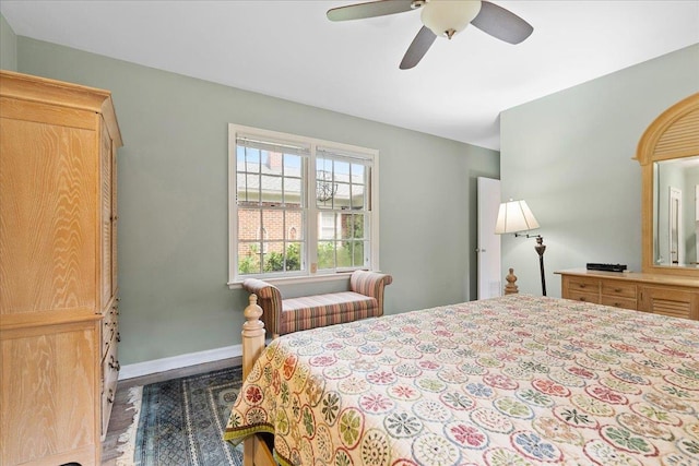 921 Forest Dr, Quincy, FL 32351 - bedroom featuring wood finished floors and ceiling fan