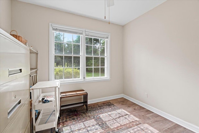 921 Forest Dr, Quincy, FL 32351 - living area with wood finished floors and ceiling fan
