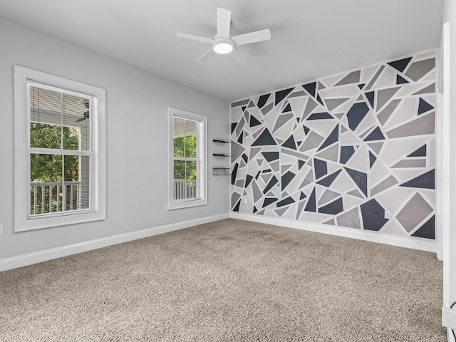 2424 Old Saint Augustine Rd, Tallahassee, FL 32301 - empty room featuring carpet floors and ceiling fan