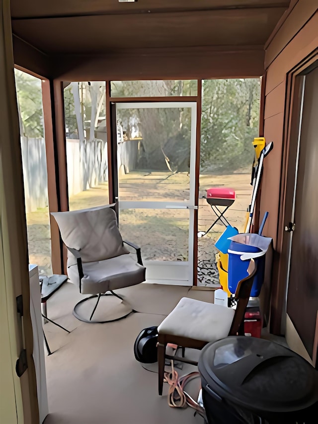 view of sunroom