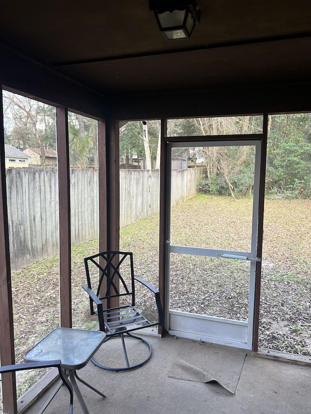 view of sunroom / solarium