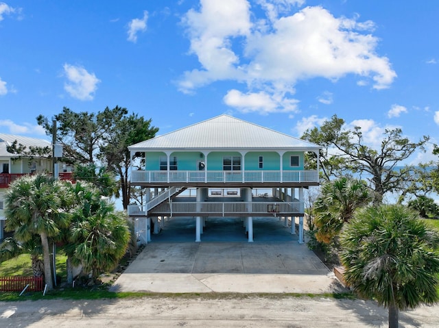 beach home with a carport