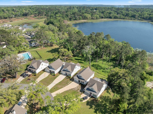 4318 Terebinth Trl, Tallahassee, FL 32317 - aerial view of property's location with a large body of water and a heavily wooded area