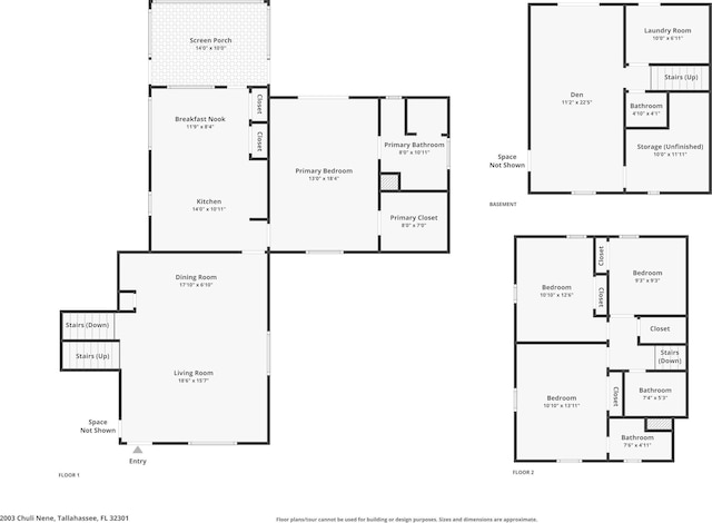 2003 Chuli Nene, Tallahassee, FL 32301 - home floor plan