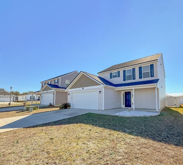 front of property featuring a front lawn