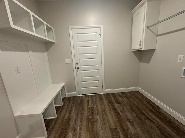 mudroom featuring dark hardwood / wood-style flooring