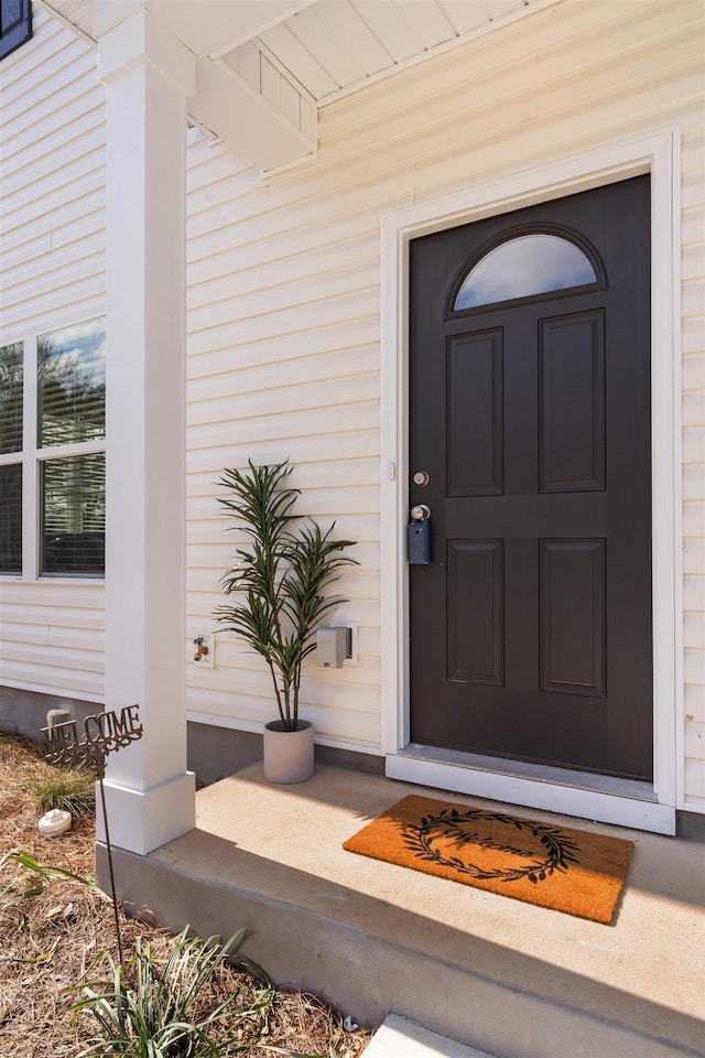 view of doorway to property