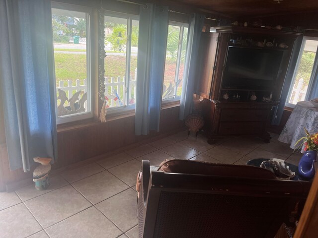 view of tiled living room