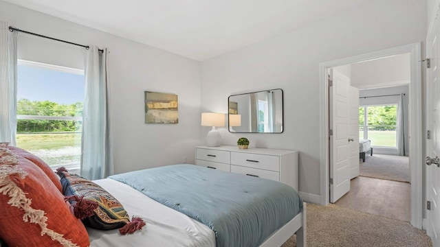 view of carpeted bedroom