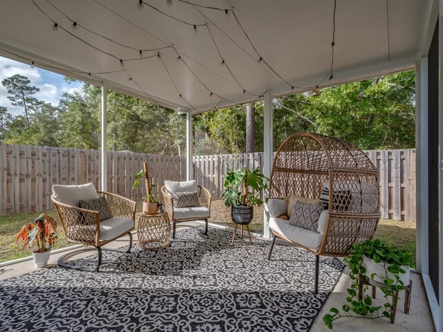 view of patio / terrace featuring outdoor lounge area