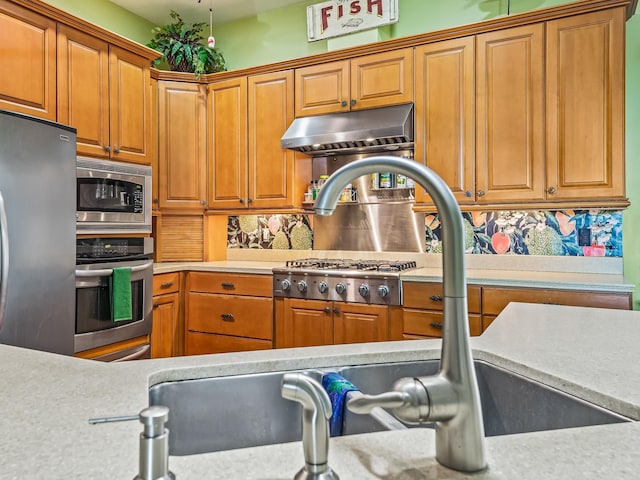 kitchen with appliances with stainless steel finishes