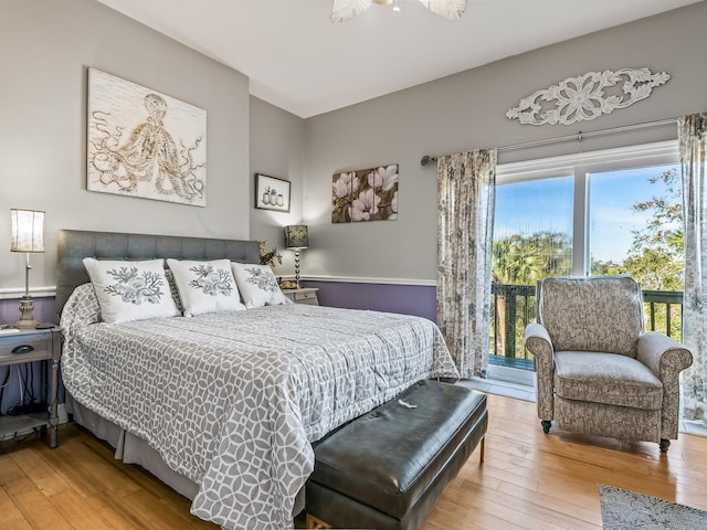 bedroom featuring wood-type flooring