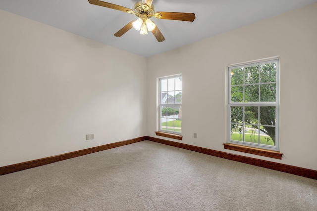 332 Winnstead Ct, Tallahassee, FL 32312 - carpeted empty room with baseboards and ceiling fan