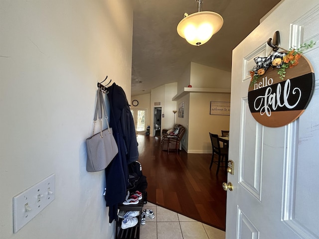 view of tiled foyer