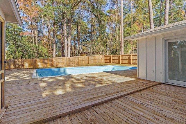 view of pool featuring a deck