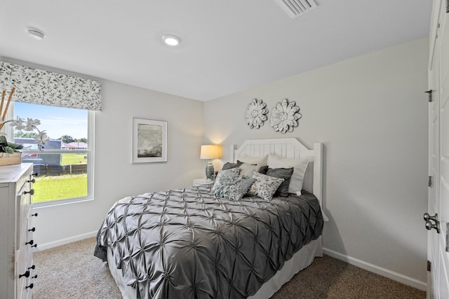 view of carpeted bedroom