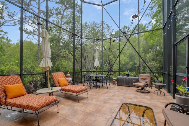 view of sunroom / solarium