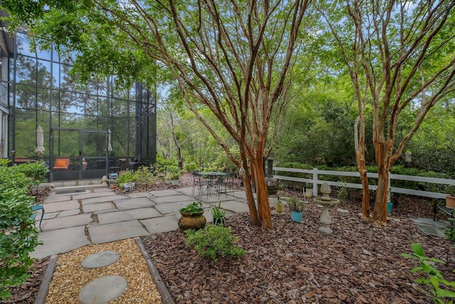 view of yard with a patio