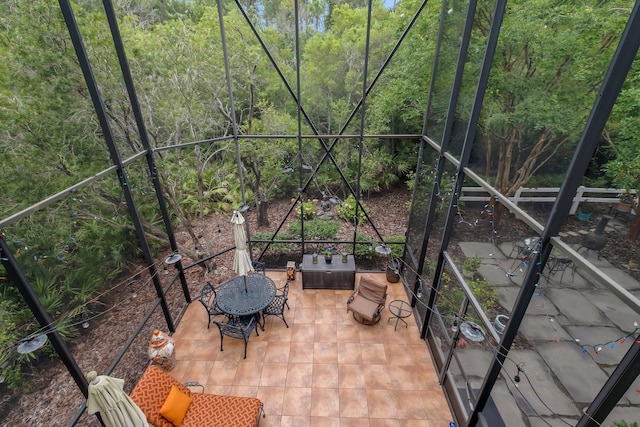 view of patio with an outdoor hangout area