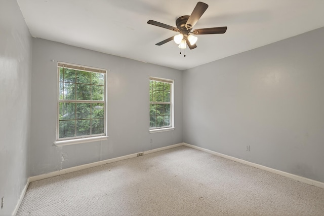 11022 Wildlife Trl, Tallahassee, FL 32312 - unfurnished room with baseboards, carpet floors, and a ceiling fan