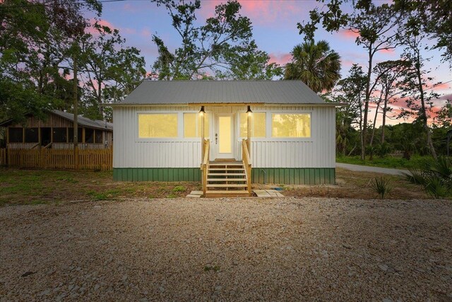 209 SE 10th St, Steinhatchee, FL 32359 - view of front of house with metal roof