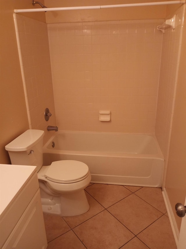 2441 Talco Hills Dr Unit C, Tallahassee, FL 32303 - full bathroom with toilet, tiled shower / bath combo, and tile patterned floors