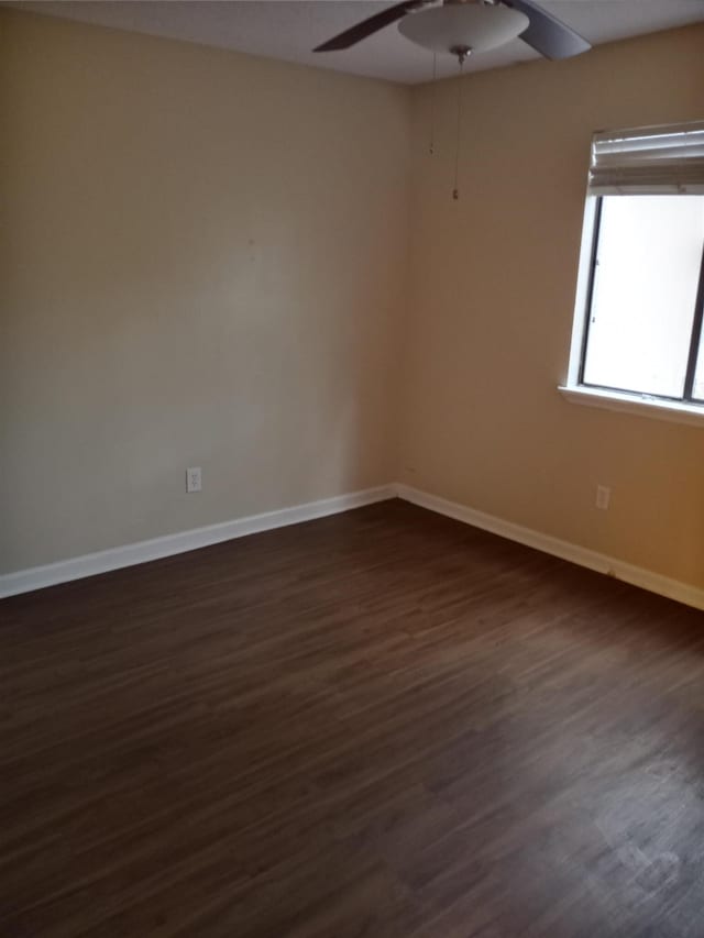 2441 Talco Hills Dr Unit C, Tallahassee, FL 32303 - spare room with ceiling fan and dark hardwood / wood-style flooring