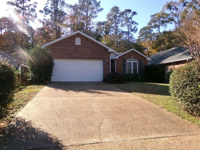 view of single story home