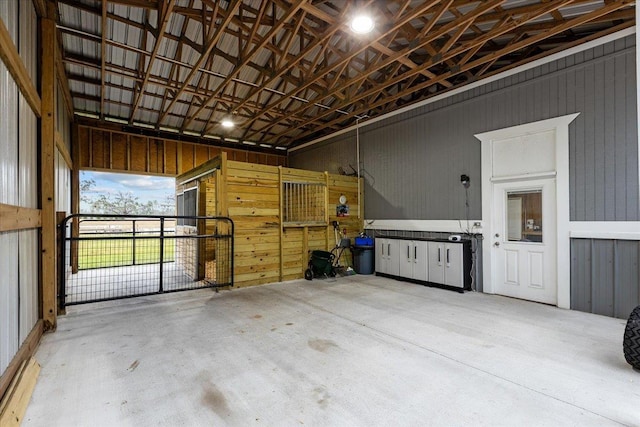 7087 Valhalla Ranch Dr, Perry, FL 32348 - garage with wooden walls