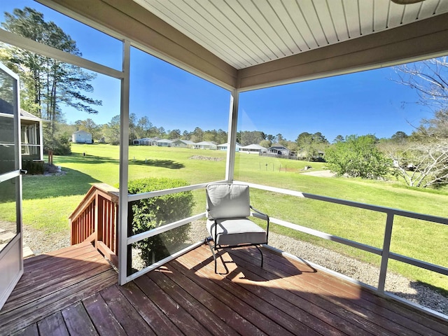 view of sunroom