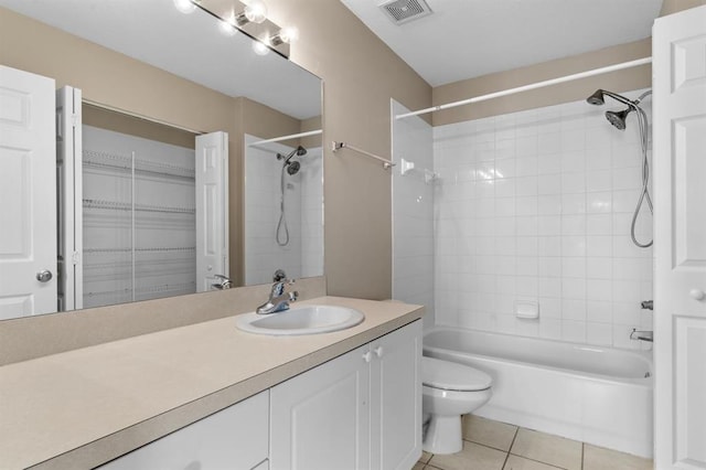 4075 Colleton Ct, Tallahassee, FL 32311 - bathroom featuring tile patterned flooring, vanity, and shower / bathtub combination