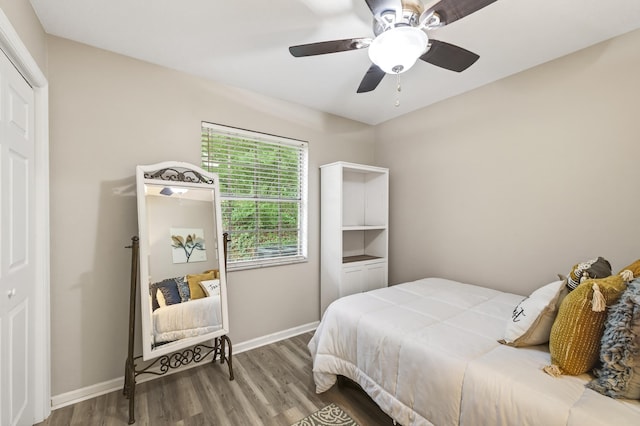 1816 Aaron Rd, Tallahassee, FL 32303 - bedroom featuring wood finished floors and ceiling fan