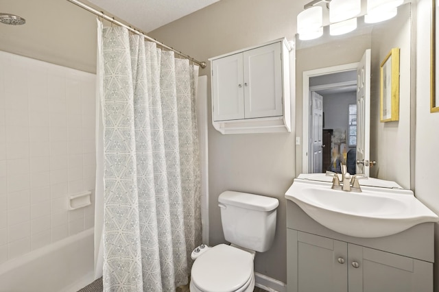 1816 Aaron Rd, Tallahassee, FL 32303 - full bathroom featuring vanity and shower / bath combo with shower curtain