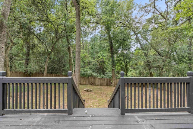 2214 Yaupon Dr, Tallahassee, FL 32303 - wooden terrace featuring a fenced backyard