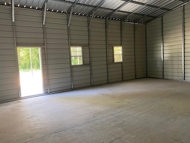 garage featuring a carport