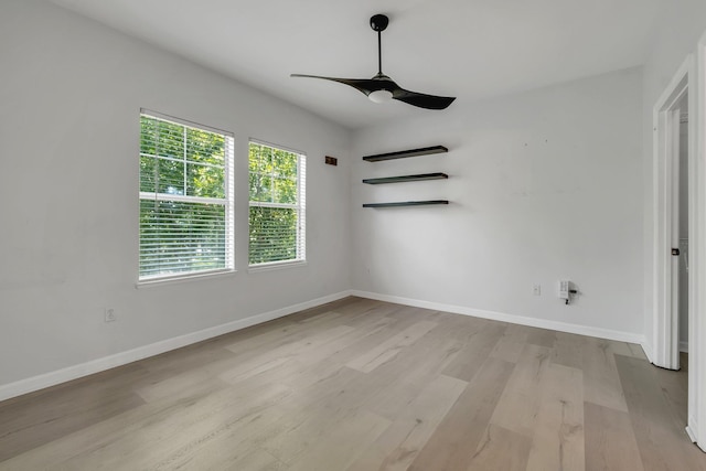 2801 Chancellorsville Dr Unit 236, Tallahassee, FL 32312 - unfurnished room with ceiling fan, light wood-style floors, and baseboards