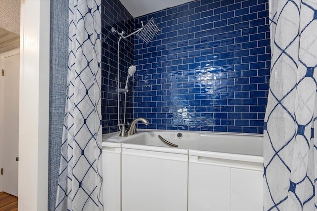 40 Carrol Dr, Crawfordville, FL 32327 - full bathroom with shower / bathtub combination with curtain and wood finished floors