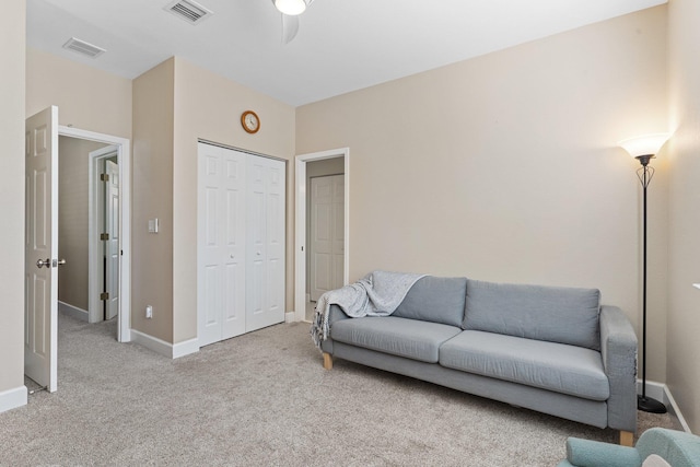 view of carpeted living room