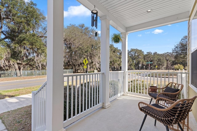 exterior space featuring a porch