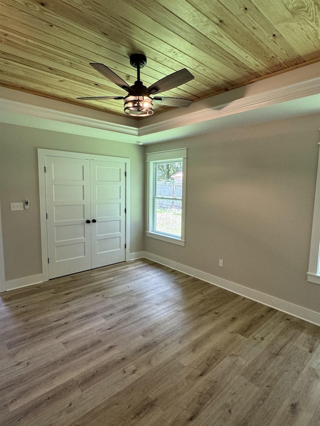 75 Chickat Trl, Crawfordville, FL 32327 - spare room featuring wooden ceiling, ceiling fan, and wood finished floors