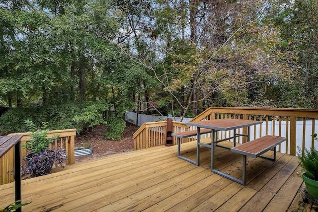 view of wooden deck